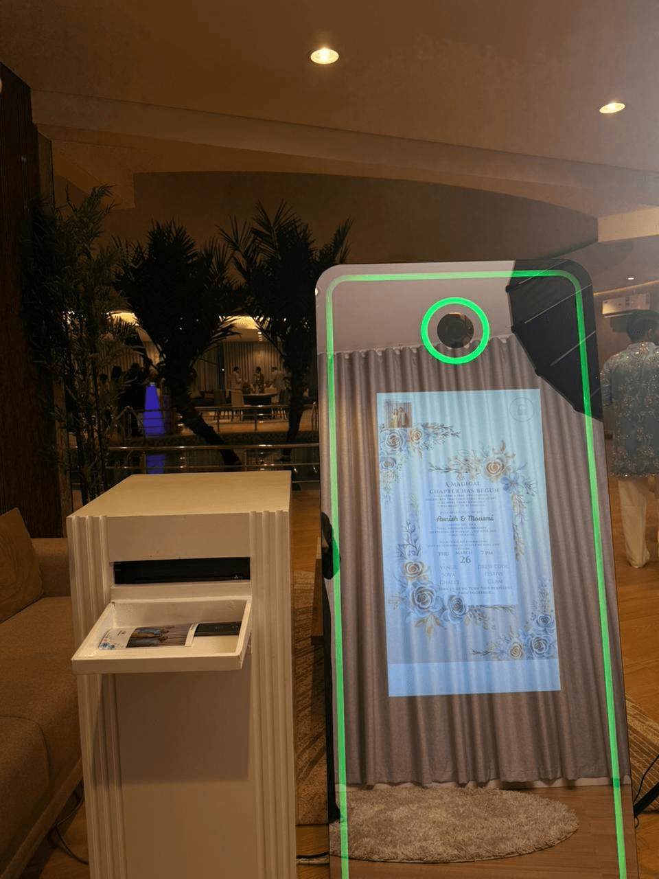 Mirror booth at a luxury wedding
